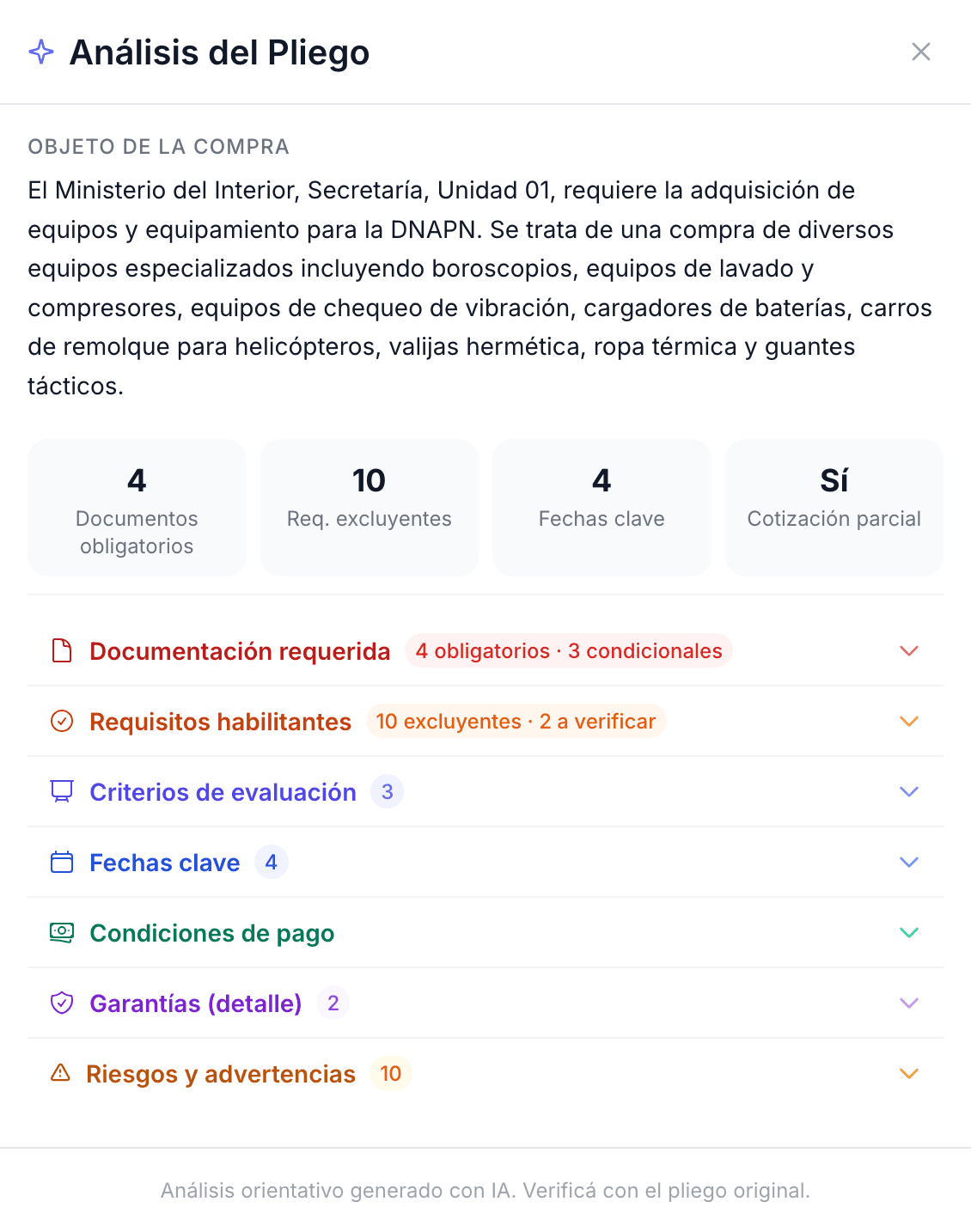 Captura de Analizá